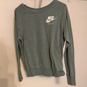 Nike Women's Olive Sweatshirt with Logo